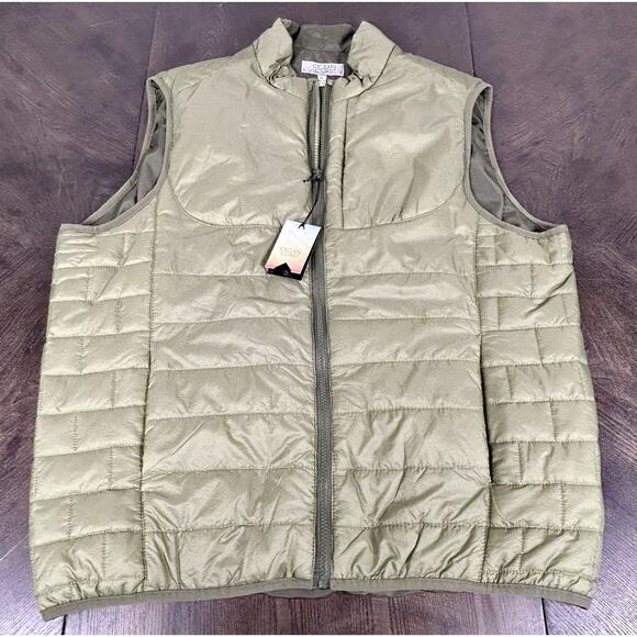 New Ocean & Coast Olive Tree Puffer Vest XL Lightweight Nylon Zip Front NWT - Picture 1 of 10